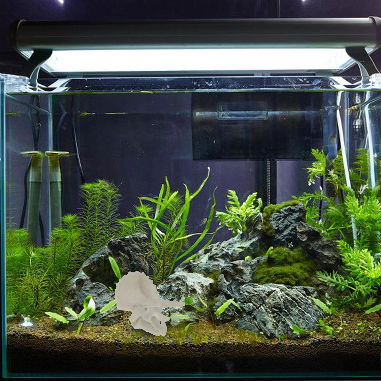 

White Resin Dinosaur Bone nament Aquarium Decoration Fish Tank L scape Supply Hideout Crawl Non Fading Safe Healthy Pet Supplies