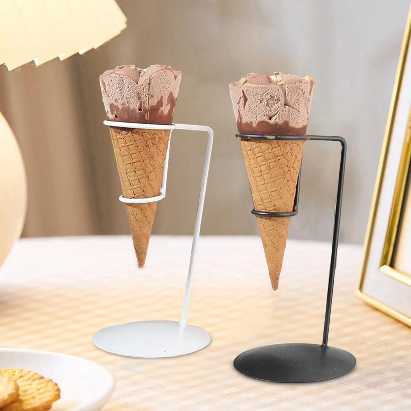 Ice Cream Cone Holder, Food Stand, Waffle Cone Display Stand, Popcorn stand Rack