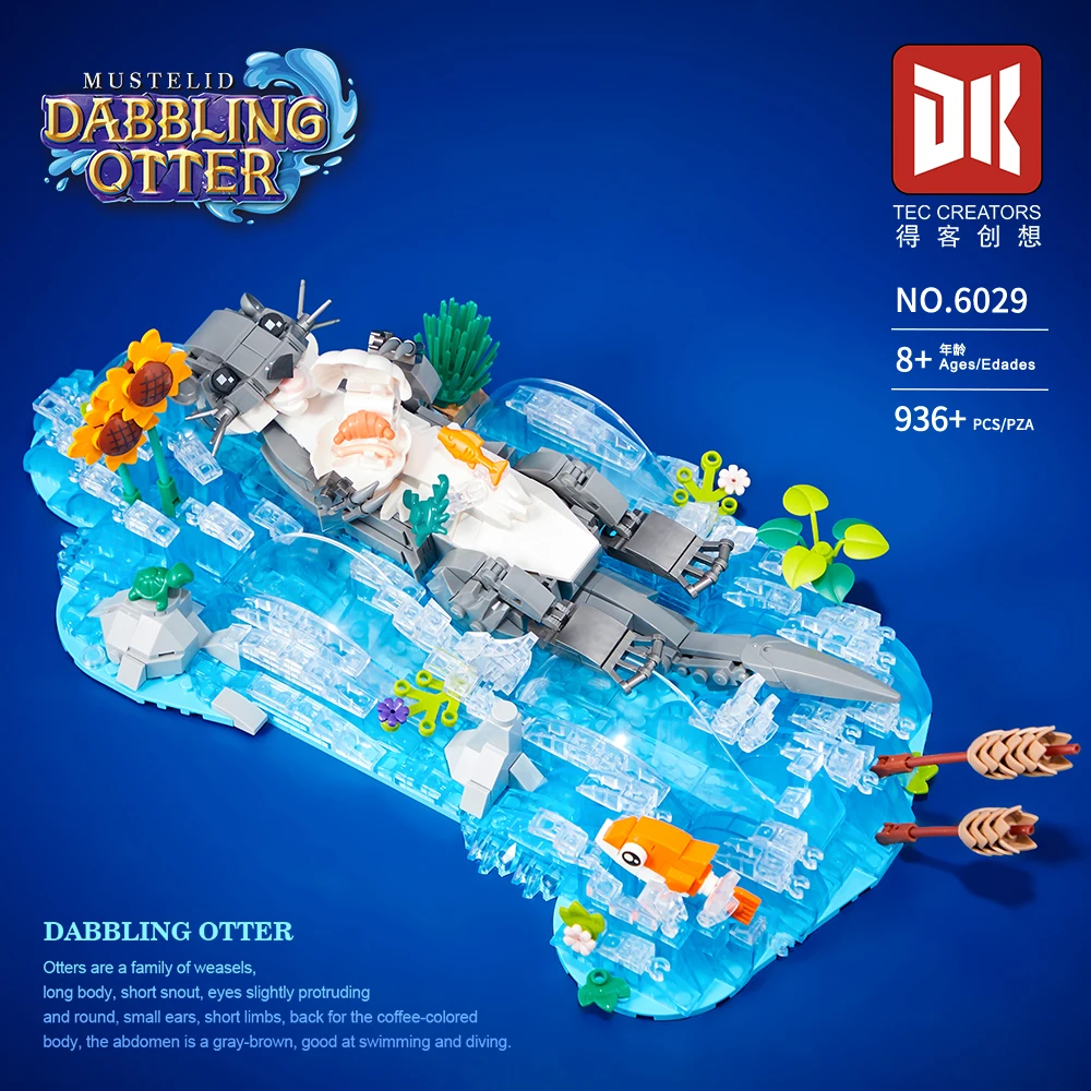 

Deke Chuangxiang 6029 Otter Playing Ecological Series Small-Grained Building Block Assembly Educational Building Block Toys