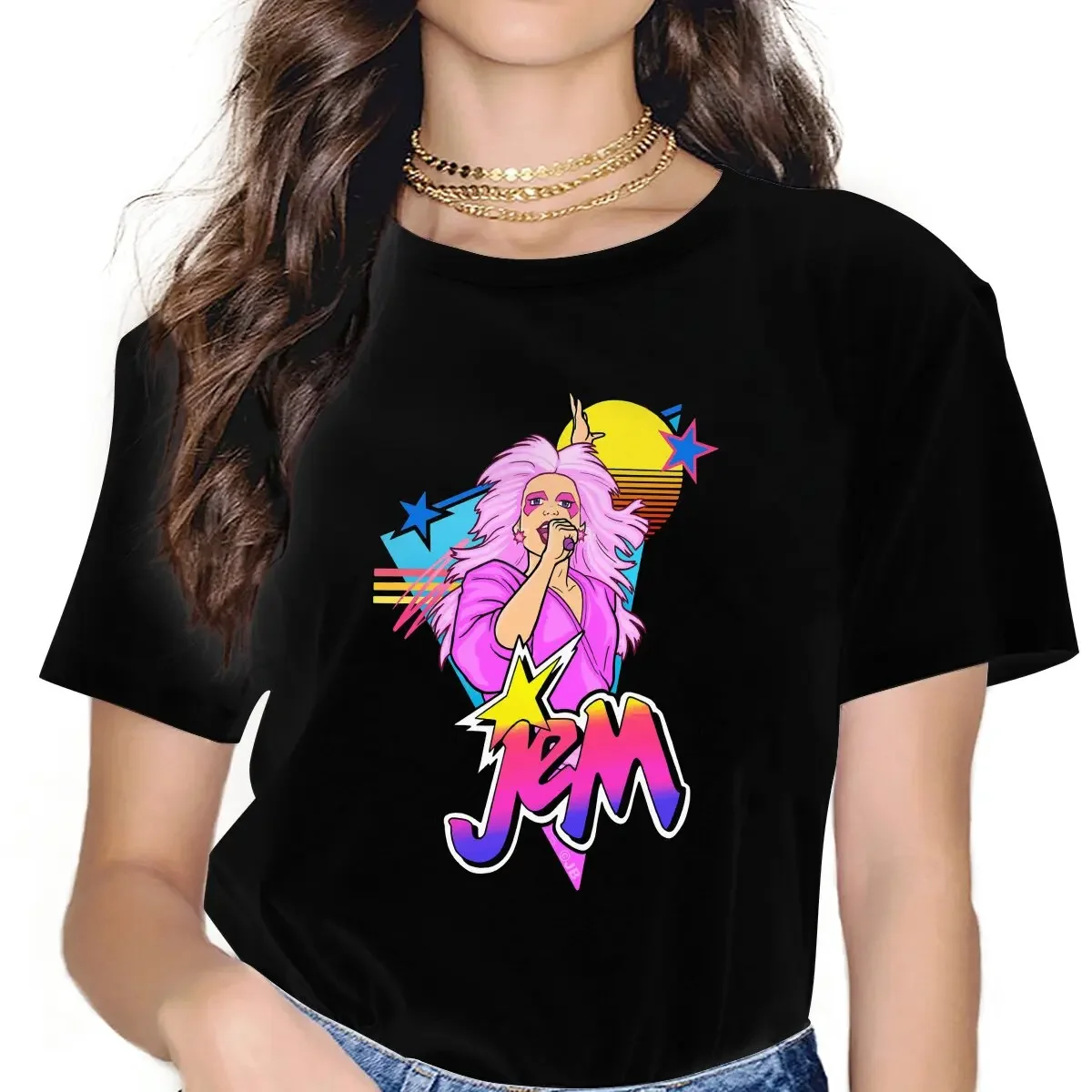 Retro 80s Jem Jem And The Holograms Women T Shirt Summer Fashion Tops Tee Tshirt Harajuku Shirt