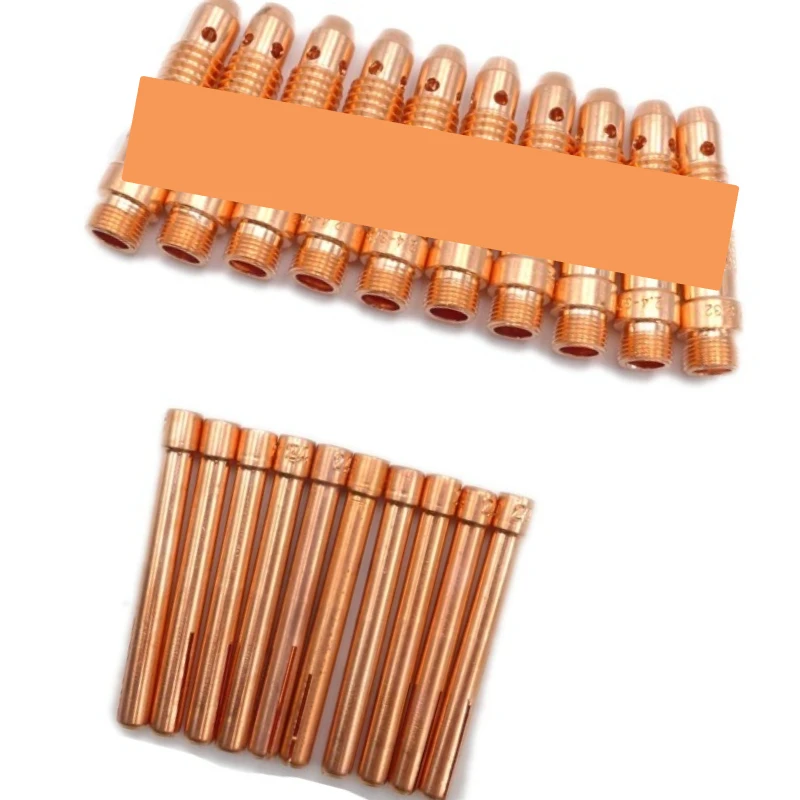 20PCS TIG Tungsten Collet Body and Collet 1.6mm/2.0mm/2.4mm/3.2mm for WP17 18 26 Argon Inverter DC Torch Consumables