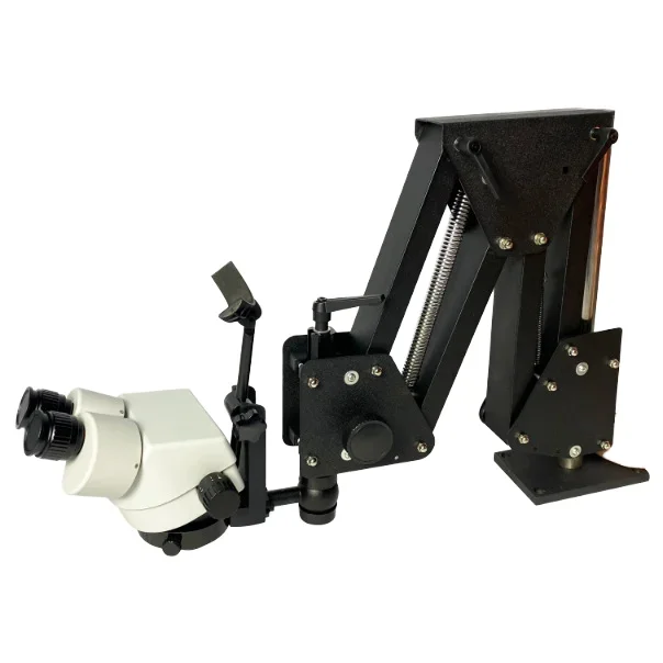 Universal LED Light Desk Mount Trinocular Binocular Industrial Stereo Microscope for Microscopic Carving Jewelry Making Tool