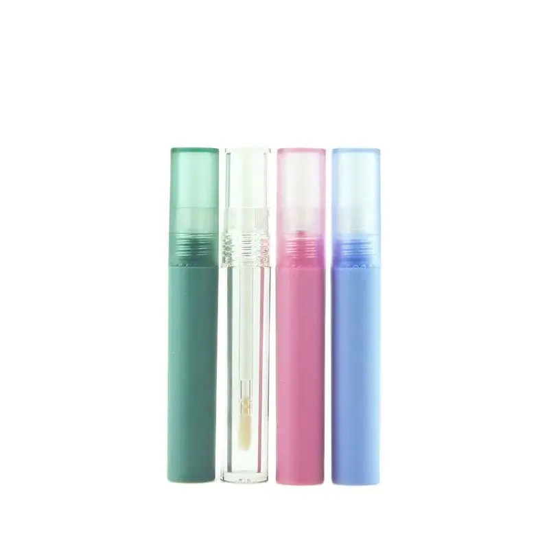 

10/25/50pcs Plastic Containers Cosemtics Empty Lip Gloss Base 5ml Concise Blue Pink Green Clear Makeup Blusher Lipgloss Tube