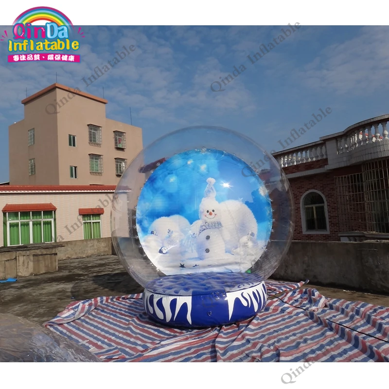 Bubble Inflatable Snow Globe เทศกาลและอุปกรณ์ปาร์ตี้ Snow Globe Photo Booth ตกแต่งคริสต์มาส