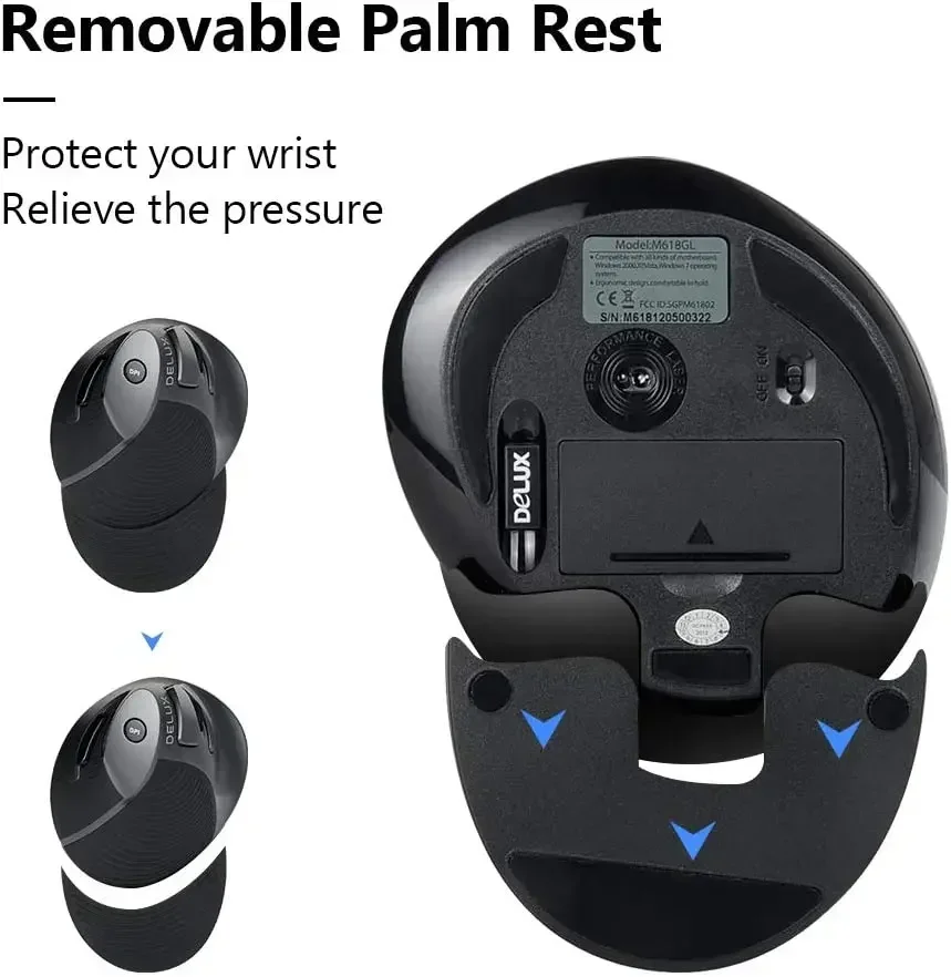 Teclado mecânico de design DELUX e mouse ergonômico