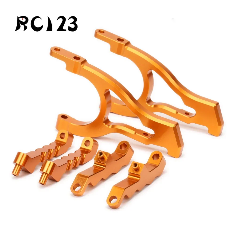 6Pc Aluminum 85438 Front / Rear Shock Tower Set Supports for RC 1/5 HPI Baja 5B 5SC 5T 5R SS 1970 T1000 KM ROVAN Car Accessories