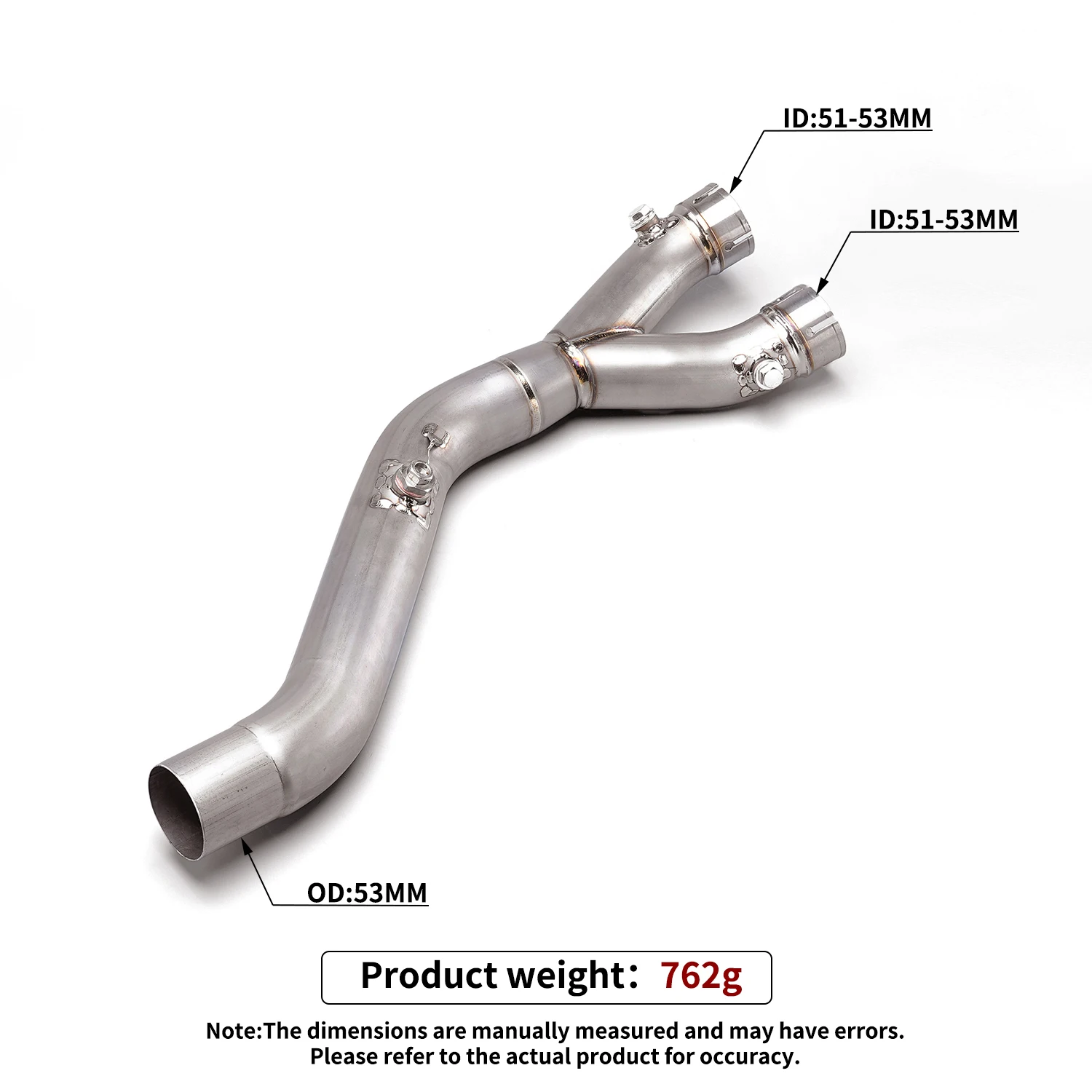 R1 Slip On Motorcycle Exhaust Modify Racing Line For YZF MT10 R1 R1M 2015-2024 Titanium Alloy Middle Pipe Connect Interface