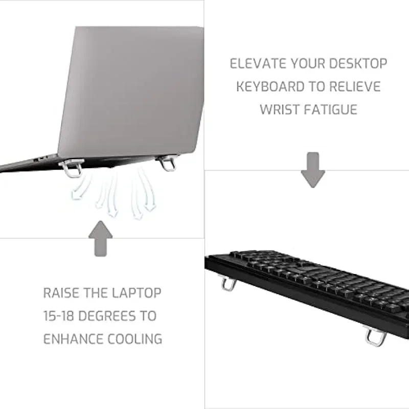 Aluminum Alloy Notebook Computer Invisible Bracket Mini Foldable Laptop Stand Portable Computer Keyboard Keyboard Lift for Desk image 6