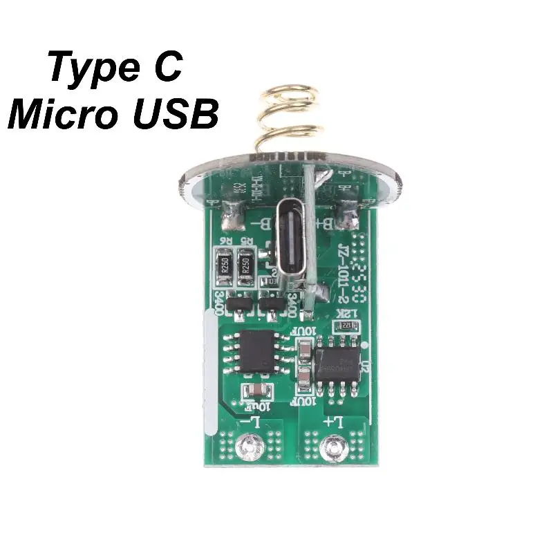 Type-C & Micro USB LED Flashlight Driver PCB Board, 3-4.2V 3/5 Modes Single Lithium Battery Drive Module For 18650 26650 Torch L