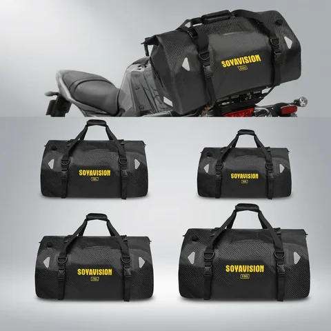 20L 50L 70L 100L 40L 66L Motorcycle Waterproof Tail Bag Travel Outdoor Dry Luggage Roll Pack Bag Motorcycle Seat Bag