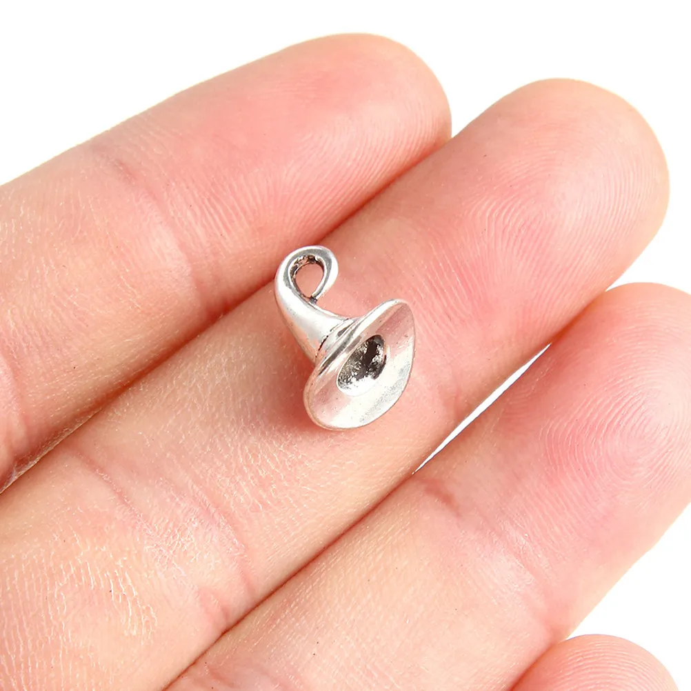 Witch Hat Pendant Charms 20Pcs Alloy DIY Jewelry Making Supplies for Necklaces Bracelets and Keychains