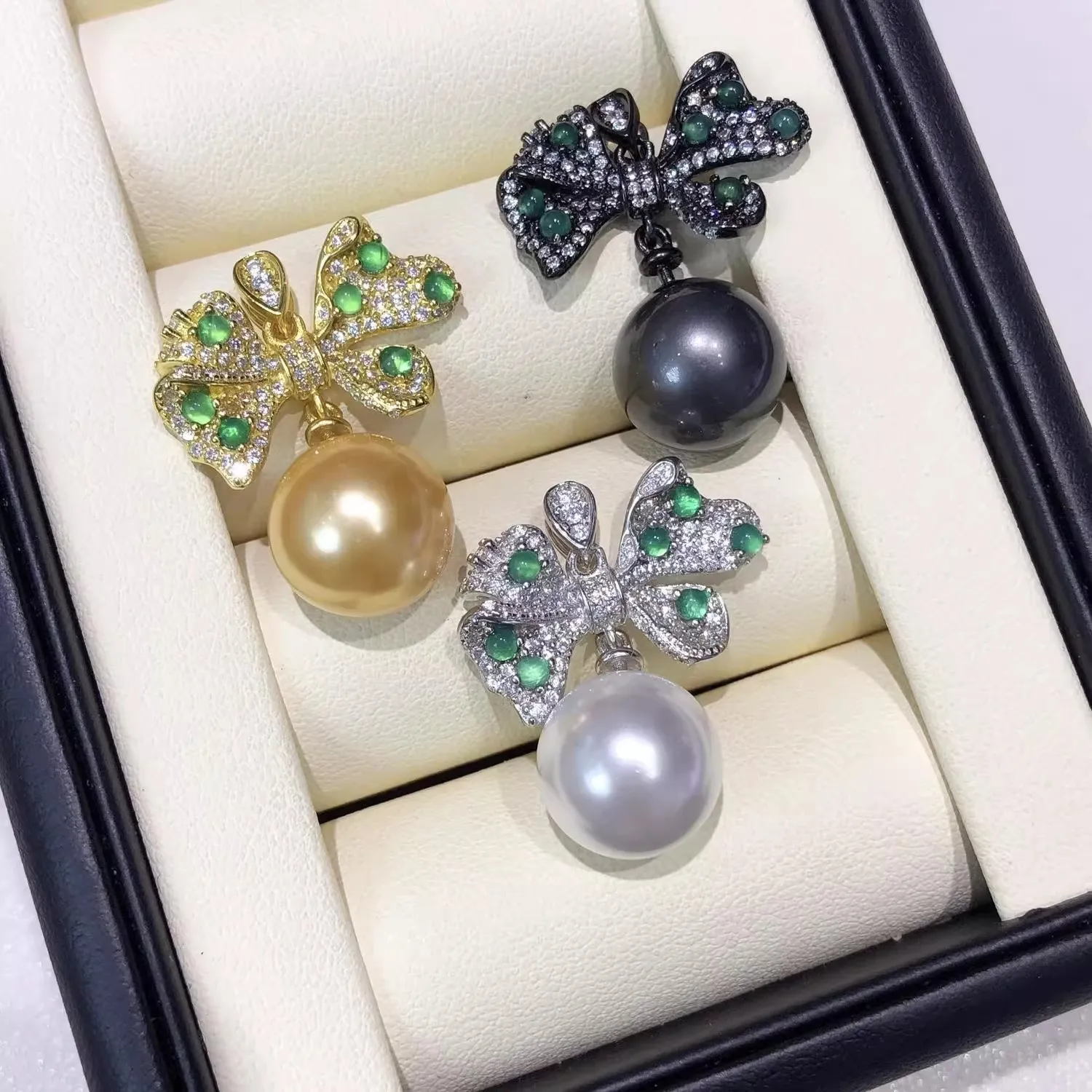 

MeiBaPJ 10 мм натуральный жемчуг с подвеской в виде банта, ожерелье из стерлингового серебра 925 пробы, держатель, изысканные свадебные украшения для женщин