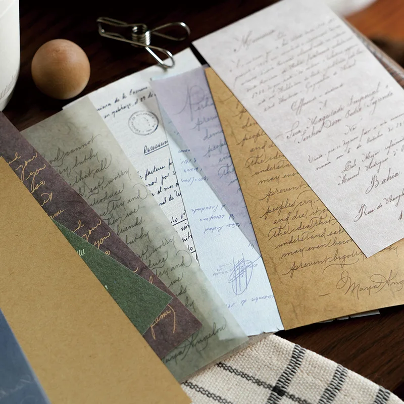 30-Piece Vintage Writable Background Paper Set, Retro Newspaper/Manuscript/Sheet Music Patterns, Ideal for Journaling