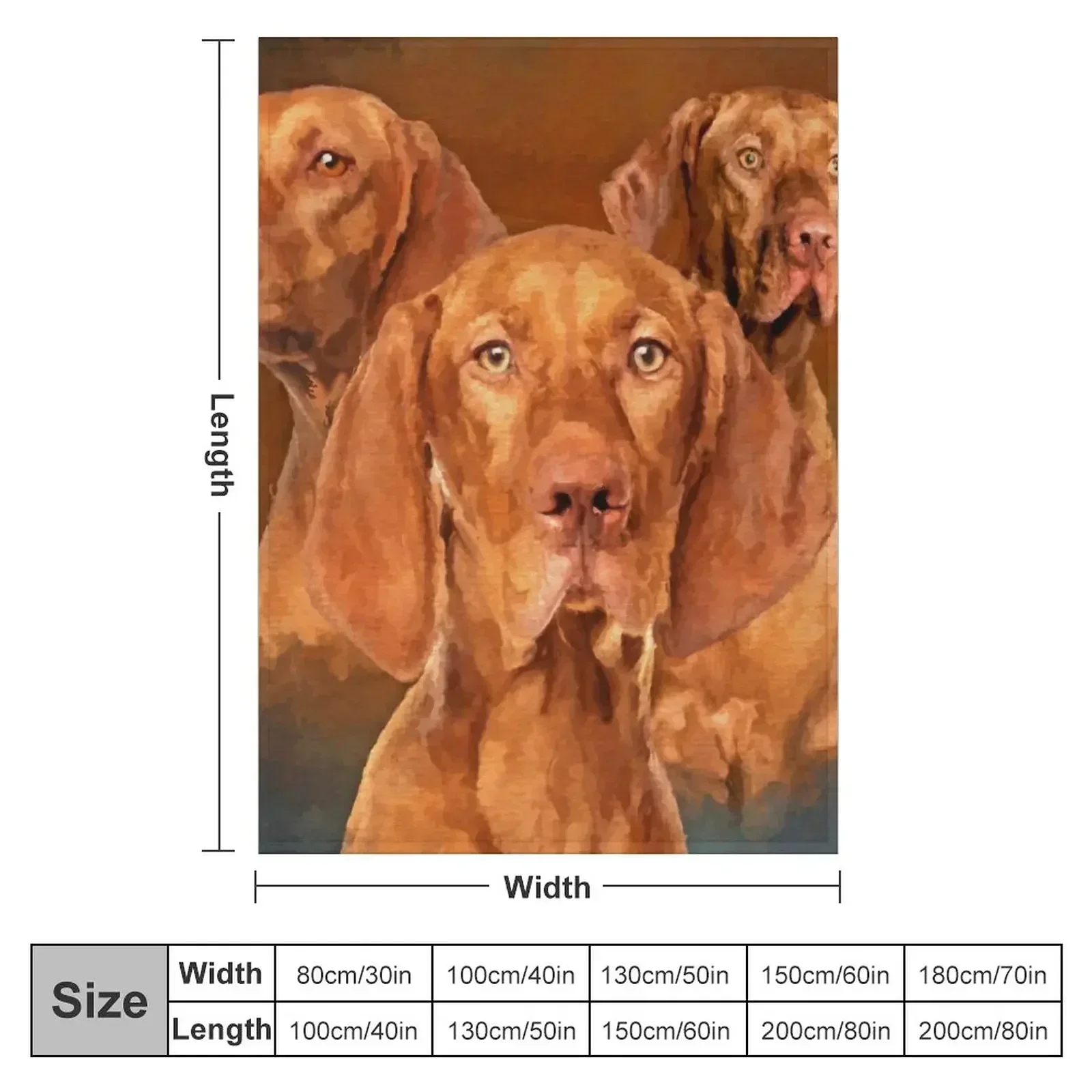 Vizsla- Hungarian pointer Collage Throw Blanket Sofas funny gift Decoratives Soft Beds Blankets