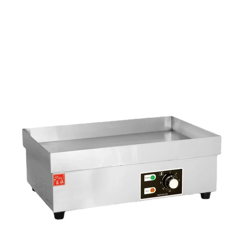 Fuqi desktop electric flat grill, commercial fried tofu stall, high capacity oil level grill on all sides