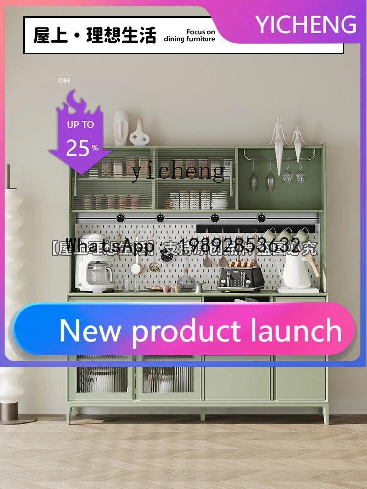 

LYY Буфет Настенный встроенный кремовый стиль Гостиная Чайный шкаф для хранения домашнего оборудования Сервант