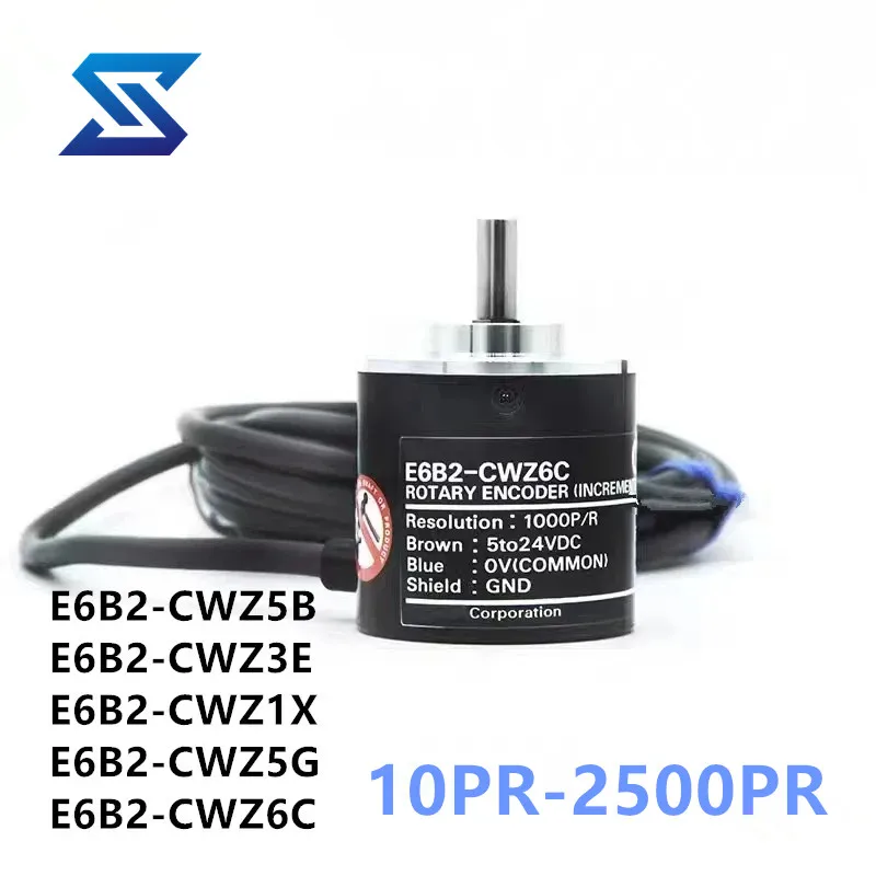 E6B2CWZ6C Optical Rotary encoder E6B2-CWZ6C 2500 2000 1800 1024 1000 600 500 400 360 200 100 60 40 30 20P/R 5-24V CWZ1X CWZ5B