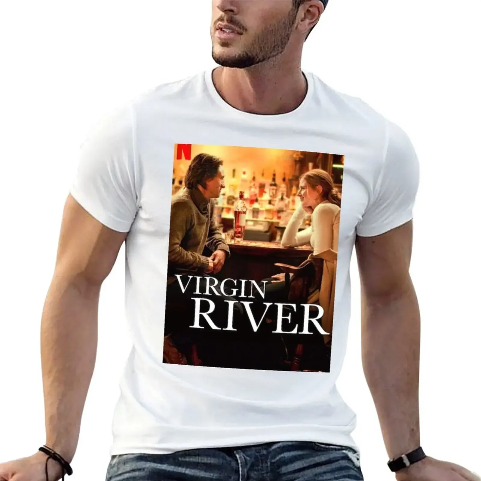 

virgin river T-Shirt Aesthetic clothing tops graphic shirts Men's cotton t-shirt