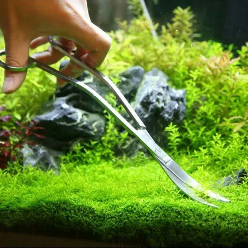 Aquarium Scissor Tweezer Tools Fish Tank Plants Wave Scissors Grass Stainless Cleaning Tools Storage Holder Aquarium Accessories