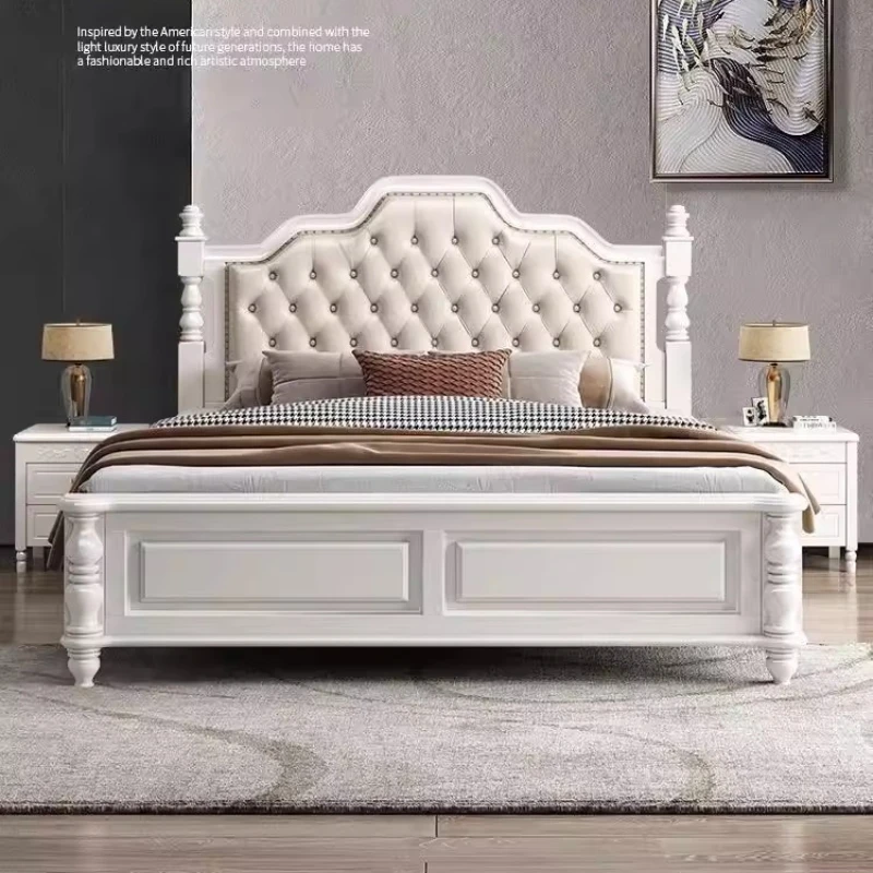 

Organizer Comforter Double Bed Modern Italian Full Size Bedroom Double Bed Headboards Bedframe Camas De Dormitorio Furniture