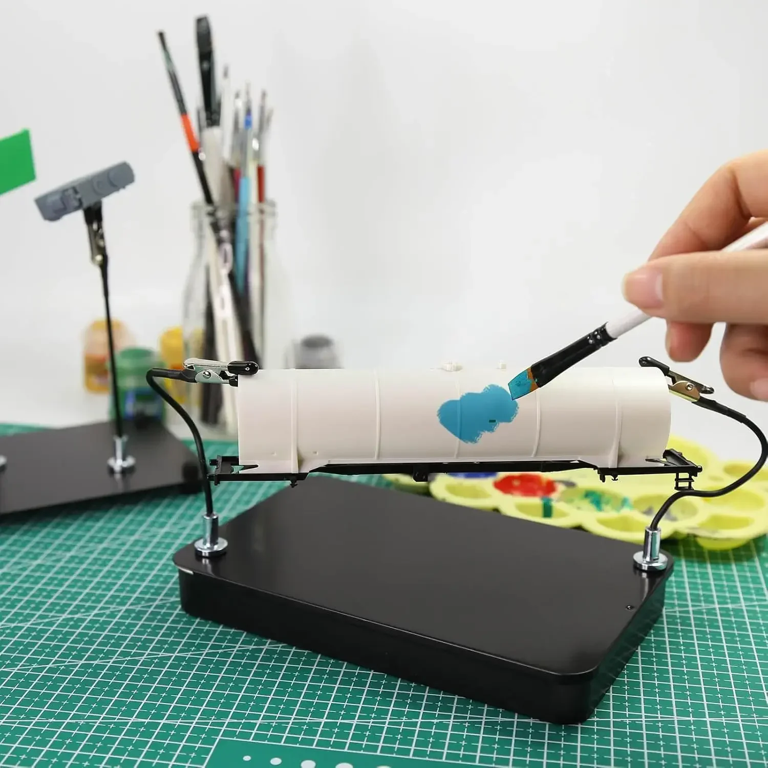 

Набор зажимов-крокодилов для моделирования, гибкие зажимы с металлическим магнитным основанием, подходят для аэрографии и изготовления моделей своими руками