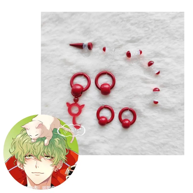 

DY2025Paradox Live Masaki Hokusai Coplay серьги-клипсы для ушей реквизит для женщин и мужчин Хэллоуин ролевые игры вечерние реквизит ювелирные аксессуары