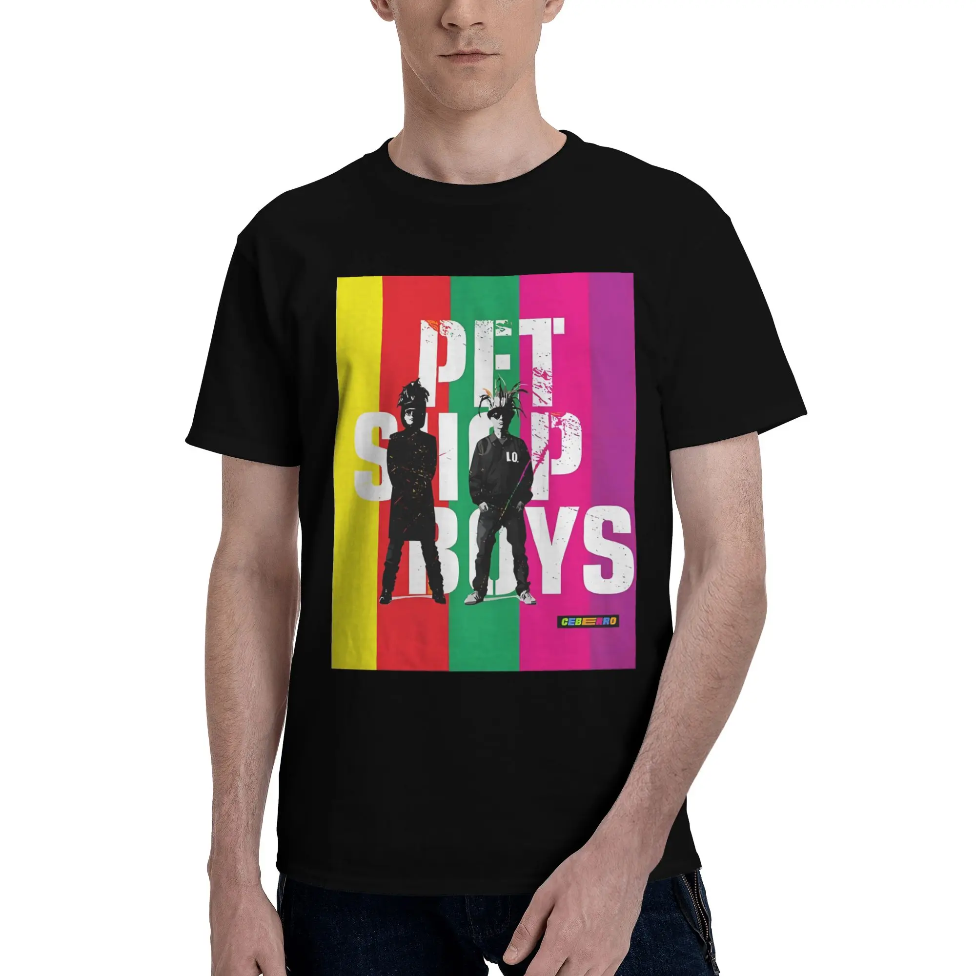 Pet Shop Graphic Funny 100% Cotton T-Shirt Pet Shop Boys Tops Tees For Men