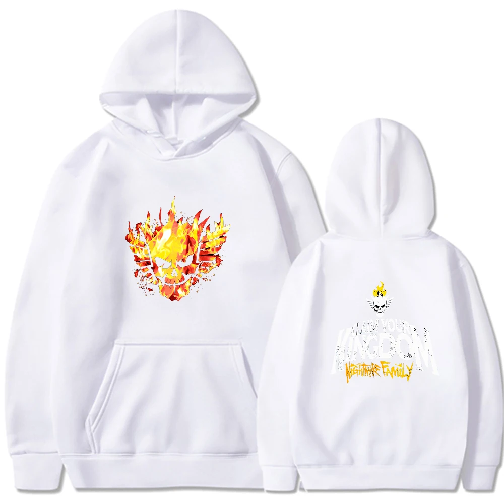 Youth Black Cody Rhodes Claim Your Kingdom Flames Pullover Hoodie Pullover Unisex Autumn and Winter Sweatshirt New Hip Pop