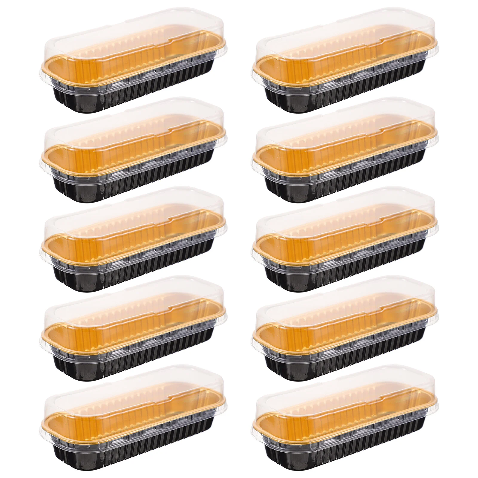 

20 Pcs Box with Lid Aluminum Pans Foil Cake Container Bread Food Pp Cover Loaf Baking Lids Small