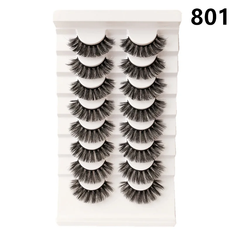 8 Pairs Of Fake Eyelashes, Three-dimensional Multi-layer Curling, Thick Eyelashes, Wholesale By Manufacturers