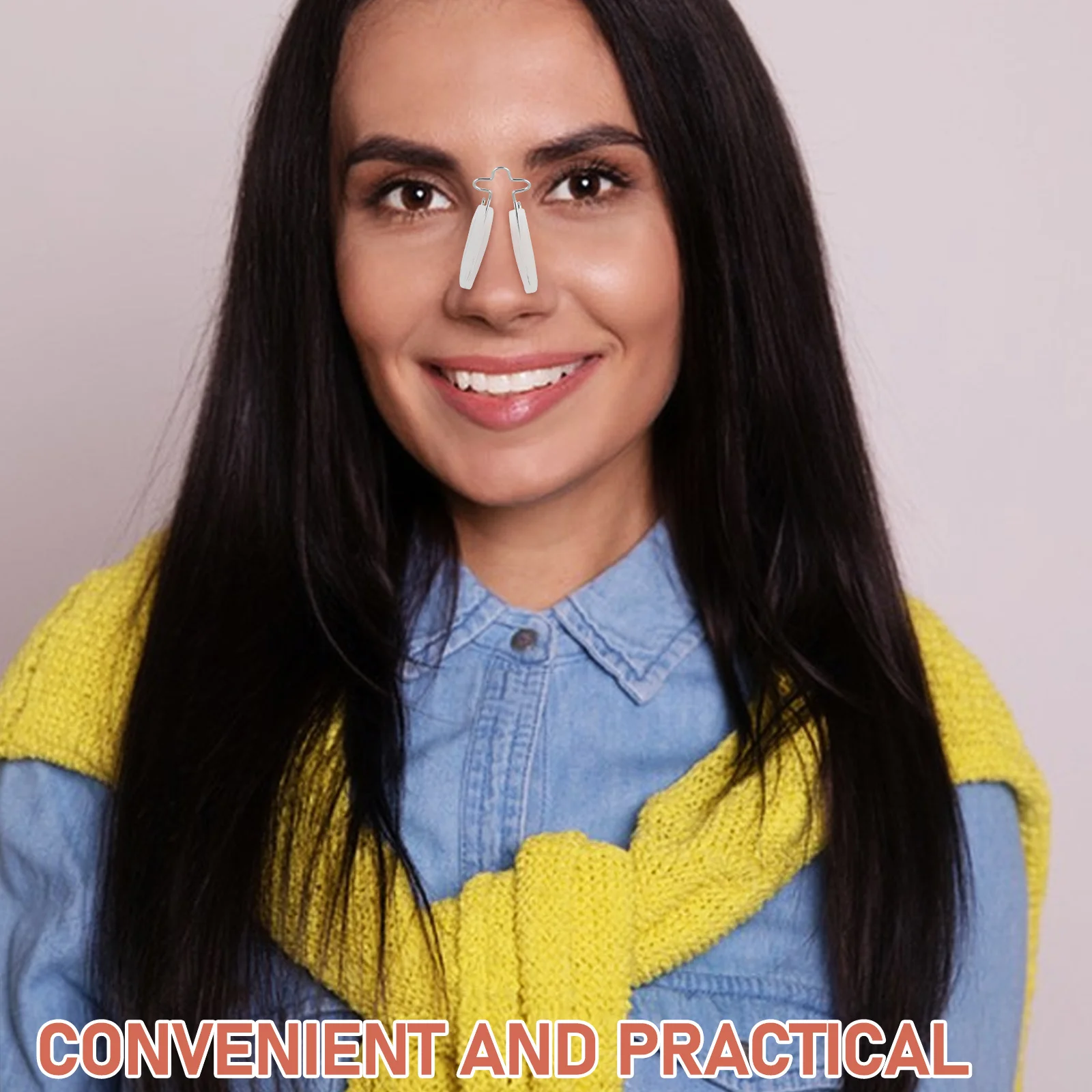 مشابك لتنحيف الأنف من السيليكون لرافع الأنف، أداة تجميل شفافة لمكياج النساء والفتيات #4