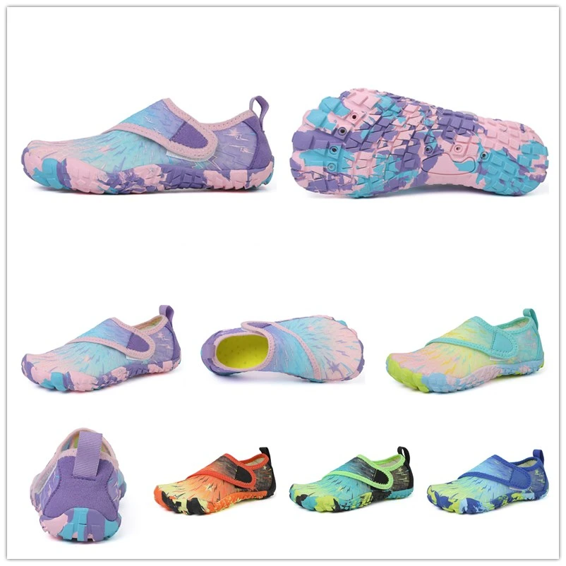 New Colorful Kids Aqua Shoes Beach Five Fingers Barefoot Water Shoes Swimming Seaside Upstream Wading Children Sneakers Summer