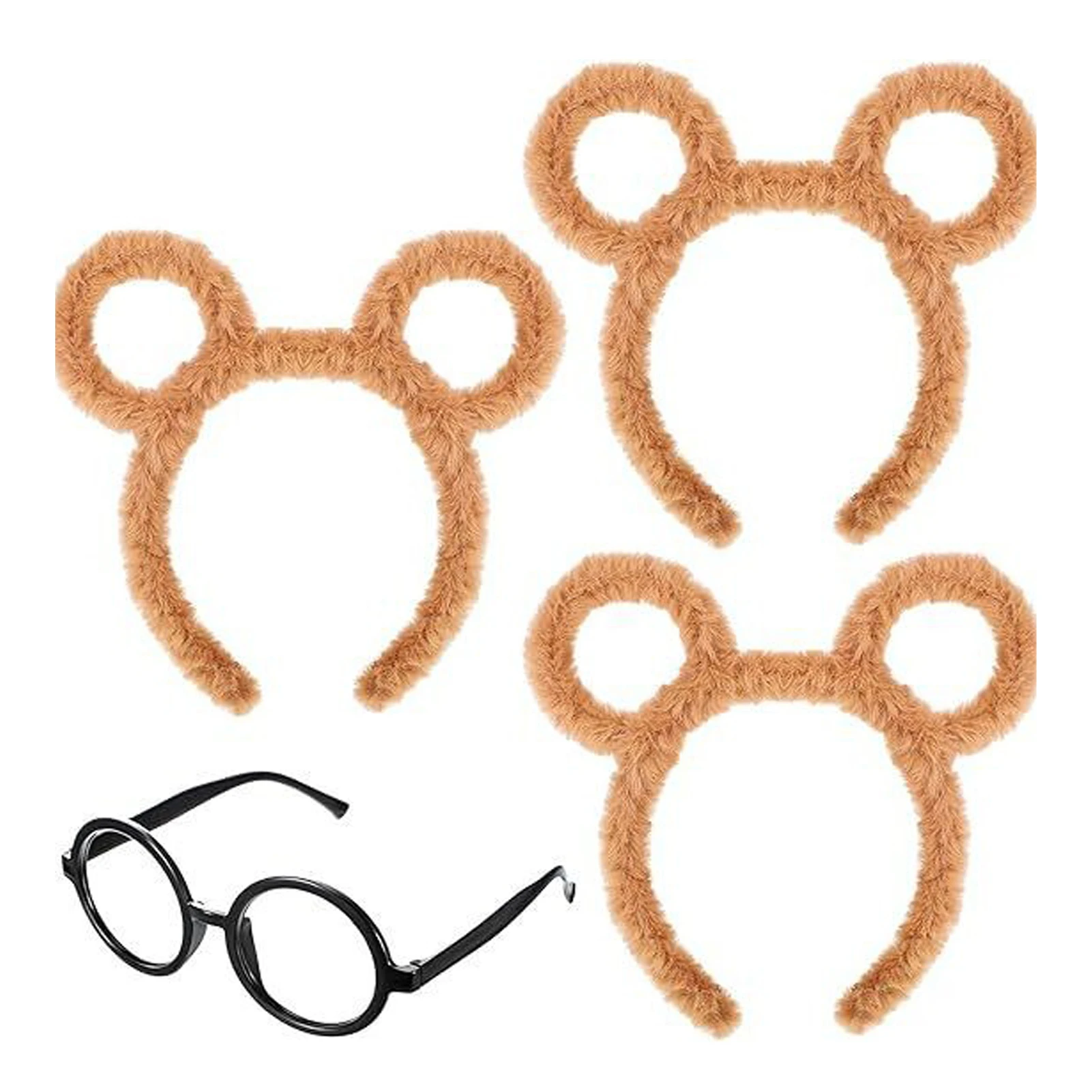 

New Soft Bear Ears Headbands Plush Mouse Hair Hoop for Washing Face Cartoon Animal Hairbands Halloween Costume Cosplay Headpiece