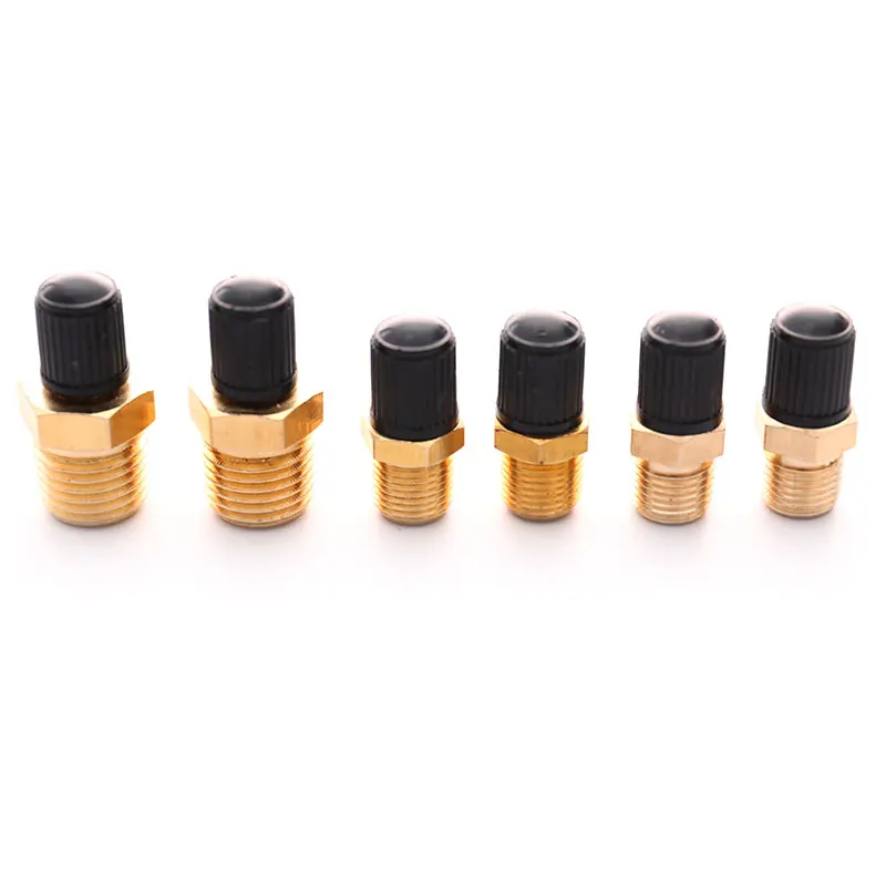 2pcs Metal Copper Car Tire Valve M10/1/8''/1/4'' NPT MPT Air Compressor Tank Fill Valve Motorbike Double Head Inflating Valve