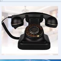 Fashion old-fashioned European and American style Guest Room family telephone vintage household office Rotate dial phone ﻿