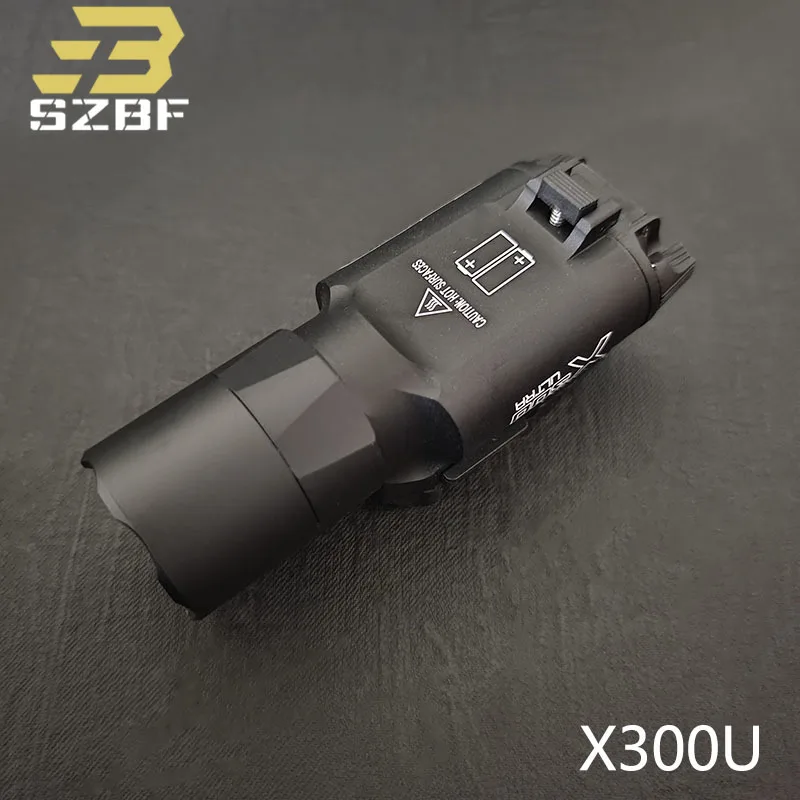 Sotac Tactical SF X300 X300U Ultra LED 400 lumen Metal Pistol Weapon Light Fit 20mm Rail Airsoft Hanging Hunting Flashlight