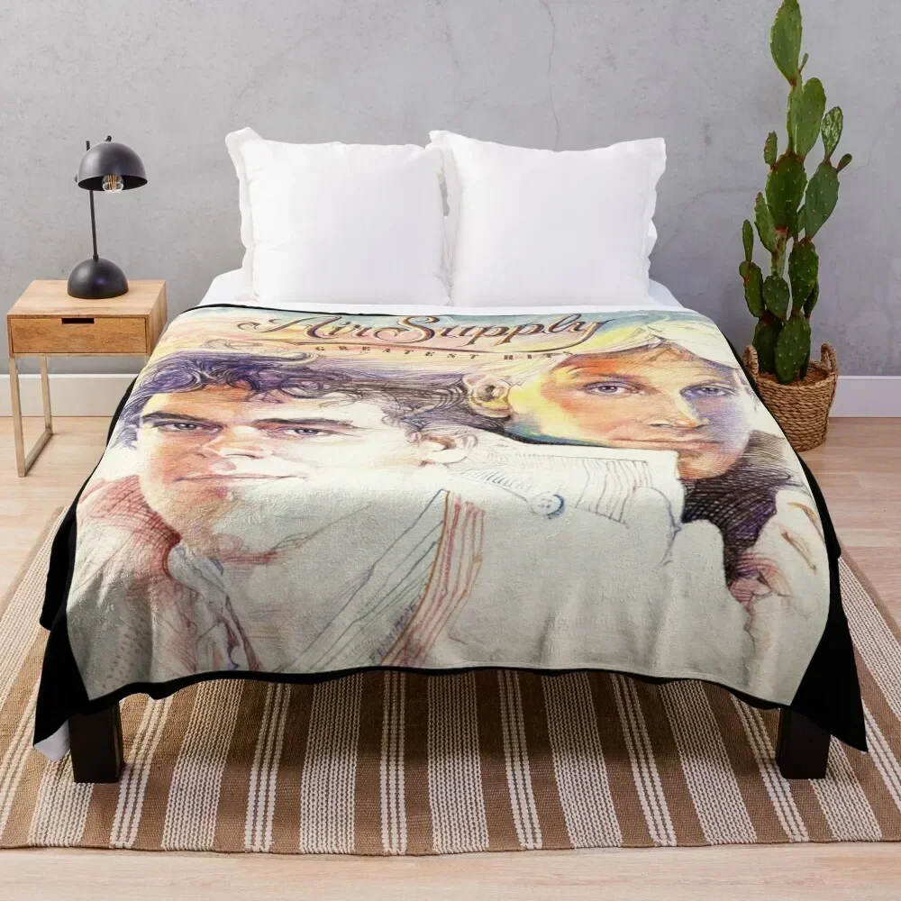 

Air Supply greatest hits Throw Blanket Travel Size Cozy Blanket for Plane Train