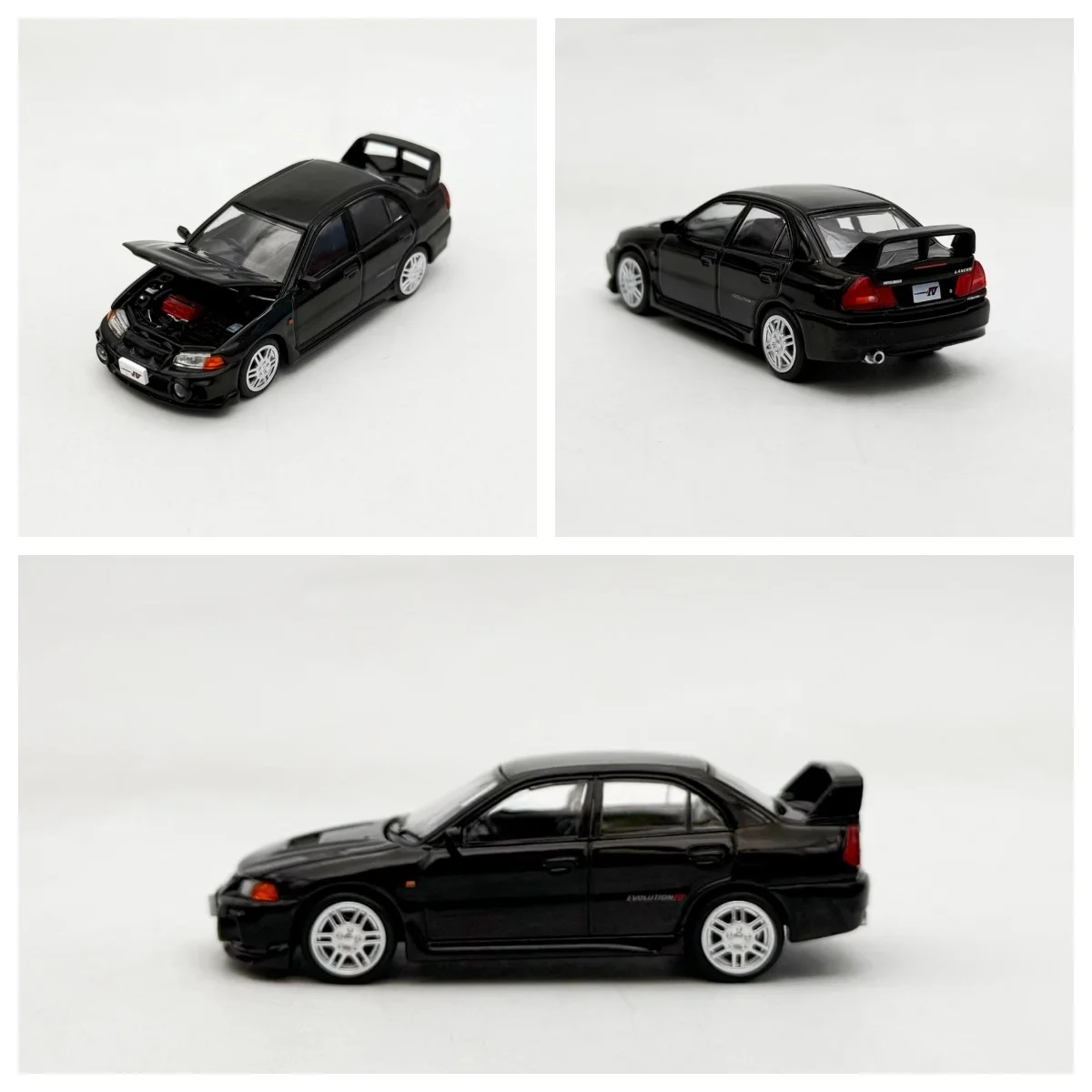 Pop Race 1:64 Lancer Evolution IV Black #227 JDM Diecast Model Car Alloy