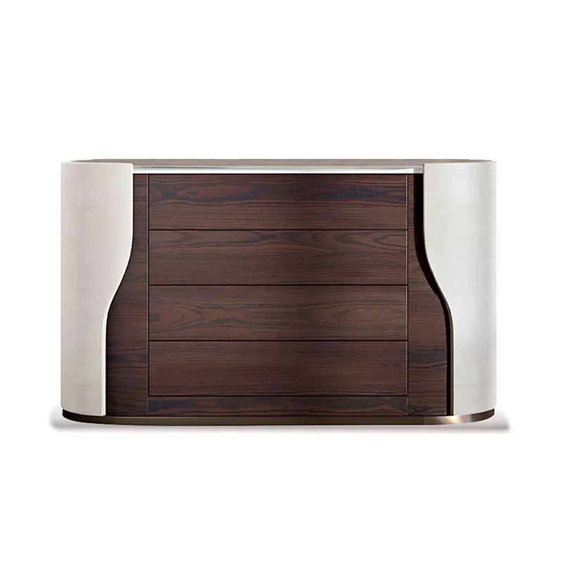 Italian light luxury storage dining side cabinet Modern simple marble dining side cabinet