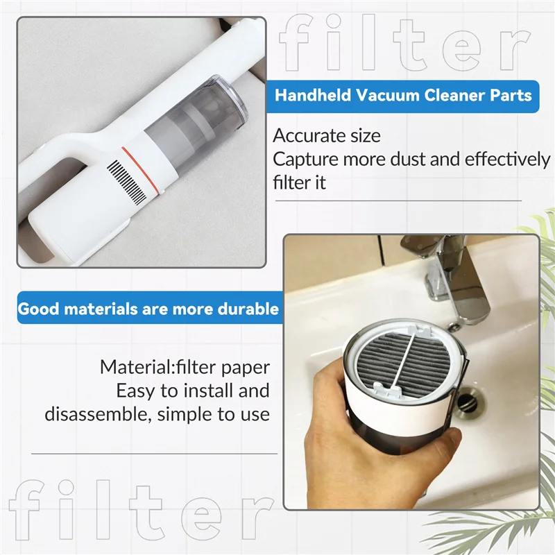 A39M 1Pcs Efficient Hepa Wireless Vacuum Cleaner Filter For For Xiaomi Roidmi Wireless F8 Smart Handheld Vacuum Cleaner Accessor