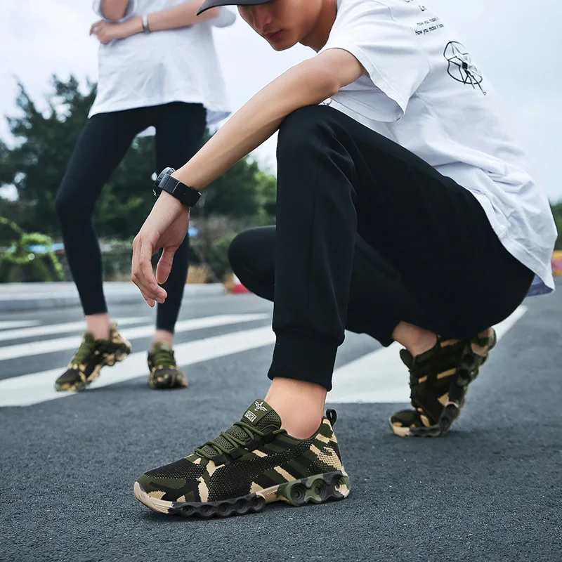 Camouflage Fashion Sneakers Women Breathable Shoes Men Woman Army Green Trainers Plus Size 44 Shoe Trends 2022 Sport 43