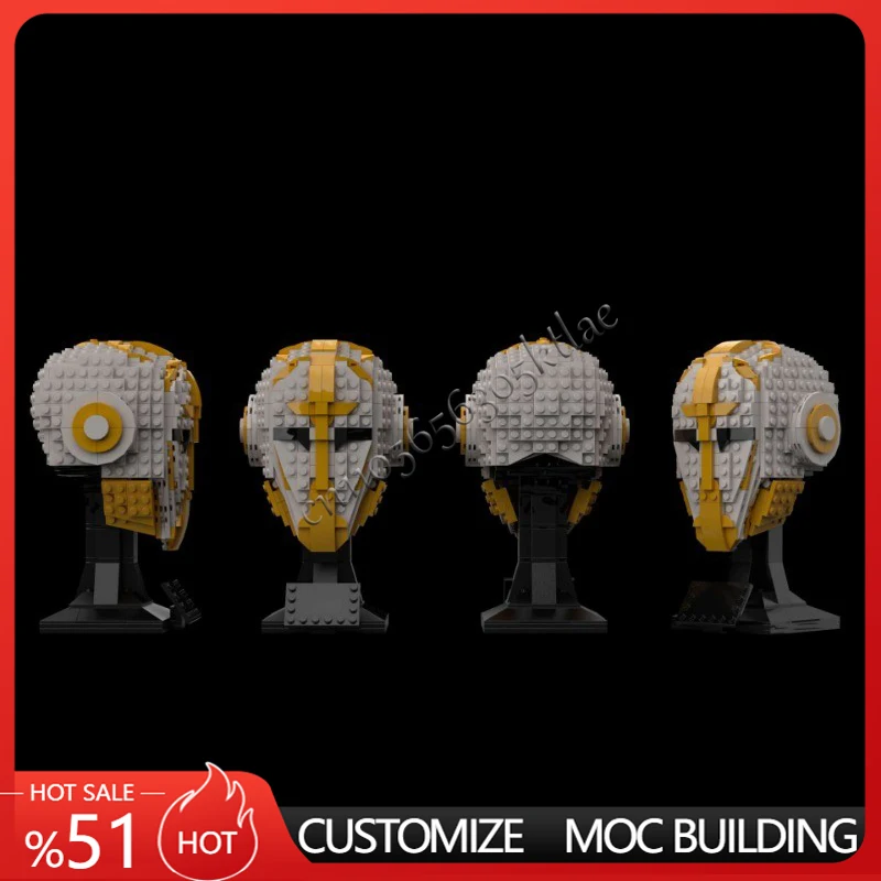 504 قطعة خطة النجوم MOC خوذة مخصصة Garde du معبد خوذة جمع MOC نموذج بناء كتلة الهندسة المعمارية التعليم هدية عيد ميلاد