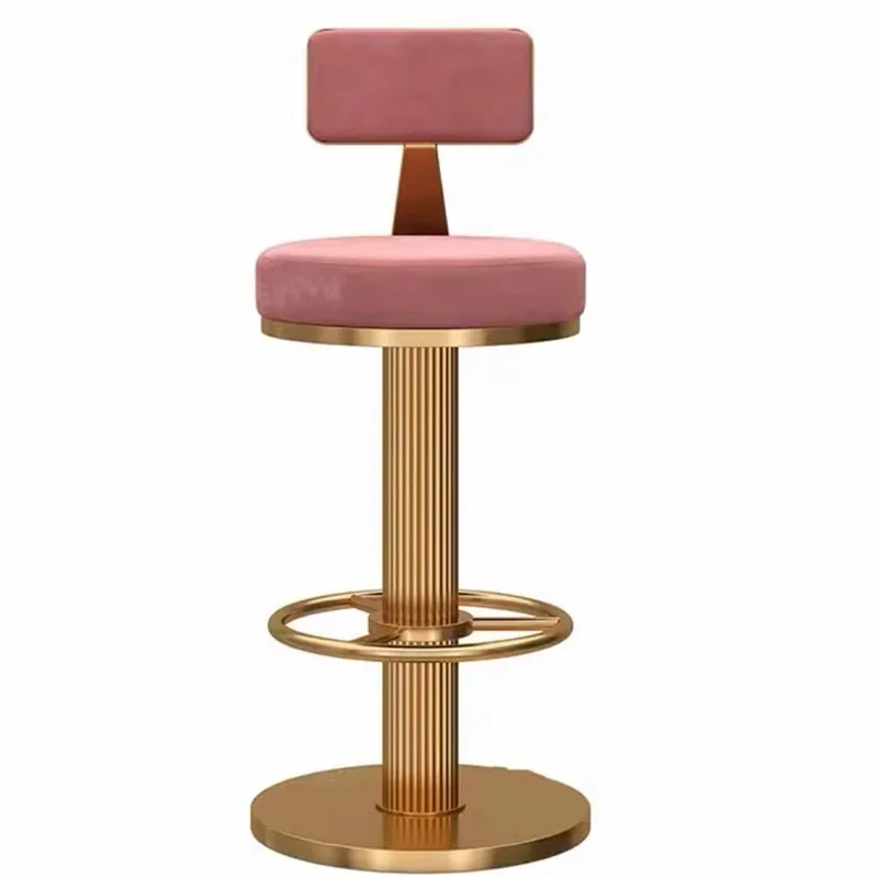 Nordic Style Metal Bar Stool Modern Telescopic High Quality Round Party Chairs White Luxury Soft Taburetes De Bar Furniture