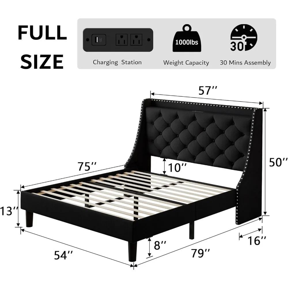 iPormis Full Bed Frame with 16