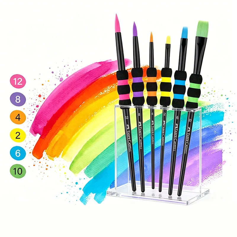 

Набор кистей для акварели Faber Castell, 6 размеров, нейлоновые кисти, моющиеся, для детей, студентов, рисования, граффити, поделок своими руками