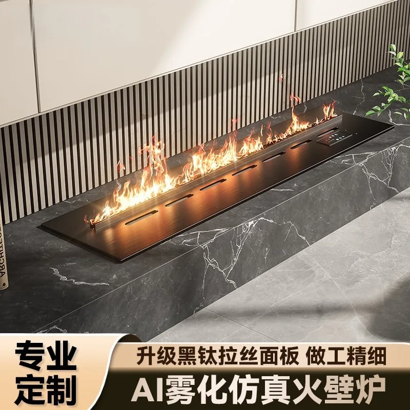 3 D Ultrasonic Electric Fireplace Insert Recessed Flame Humidifier Heater for Living Room TV Stand