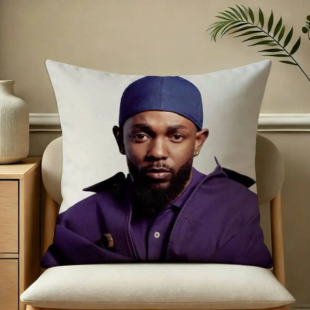 Pop-Rap Singer K-Kendrick Lamar-R Pillow Case Square Double-Sided Sofa Cushion Cover Bedroom Bedside Pillow