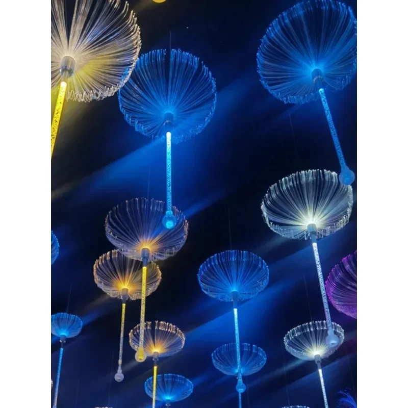 

Starry Sky Decoration Led Dandelion Jellyfish Lamp Outdoor Waterproof Quiet Bar Dining Room Wedding Banquet Hall Chandelier