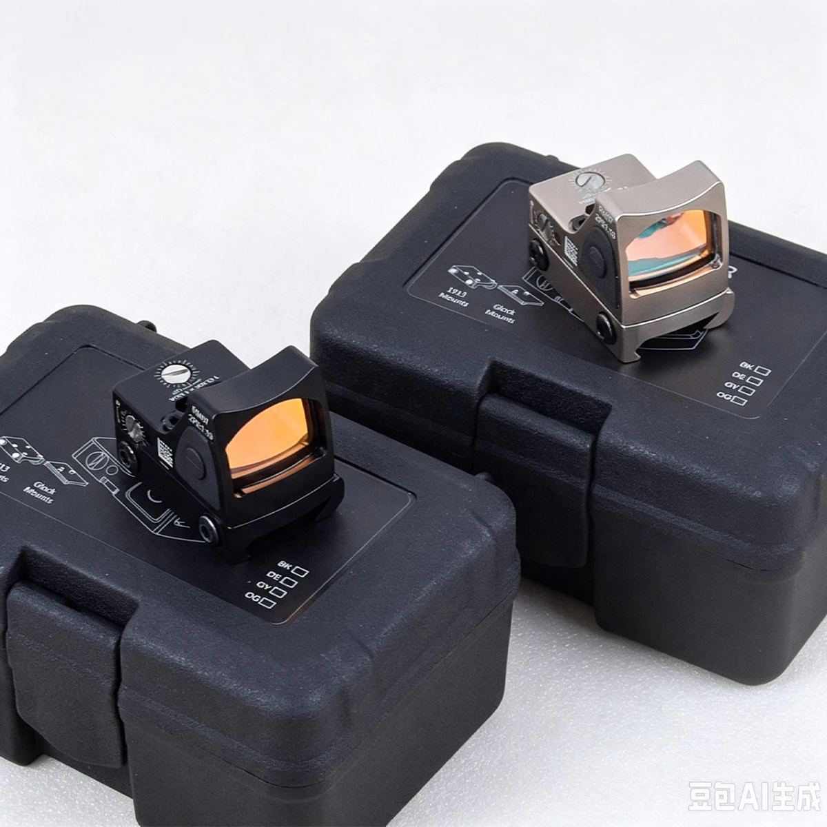 Image of Taktisches RM Rotpunkt-Visier 2MOA 20mm Schiene mit KSA KWC Halterung für Glock 17 19 Jagd Airsoft Holografisches Visier