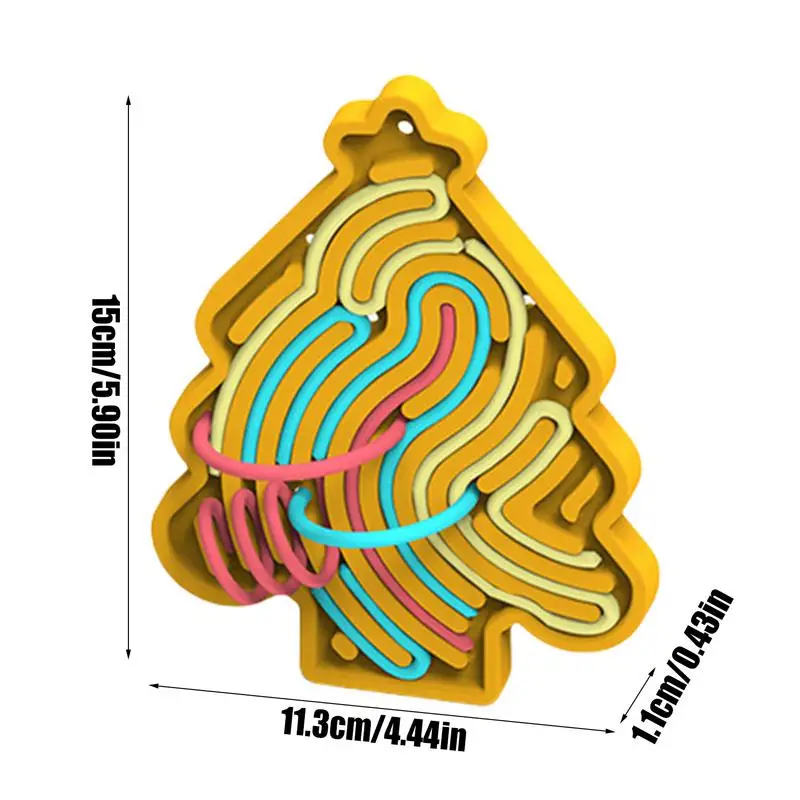 Planche mentaires orielle en silicone pour sapin de Noël, planche mentaires orielle silencieuse avec 18 cordes, activité de développement de jouet mentaires oriel pour les enfants